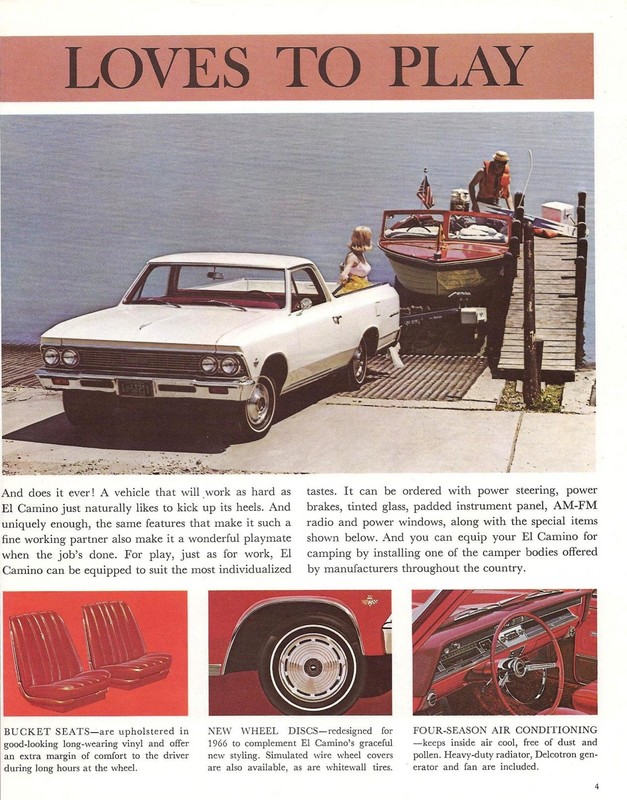 1966 Chevrolet El Camino Brochure Page 4